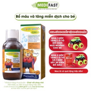 Fitobimbi Ferro C - Bổ sung sắt, Vitamin C, kẽm, tăng đề kháng, bổ máu cho bé - nhập khẩu chính hãng từ Ý - Chai 200ml