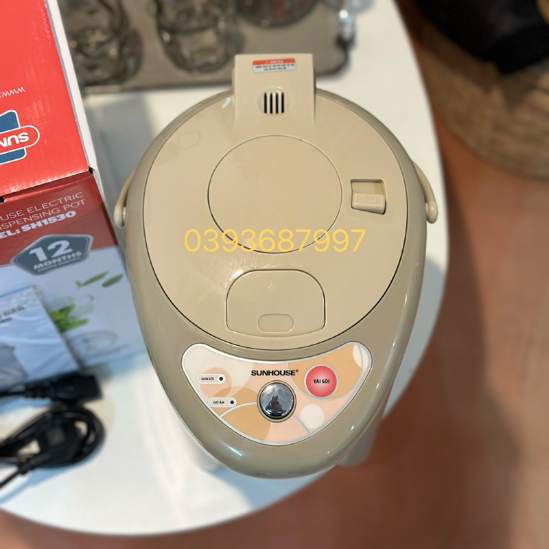 Bình Thủy Điện 3L SUNHOUSE SH1530 Thân Bình 2 Lớp Chức Năng Giữ Ấm và Đun Sôi Thông Minh Bảo Hành 12 Tháng Toàn Quốc