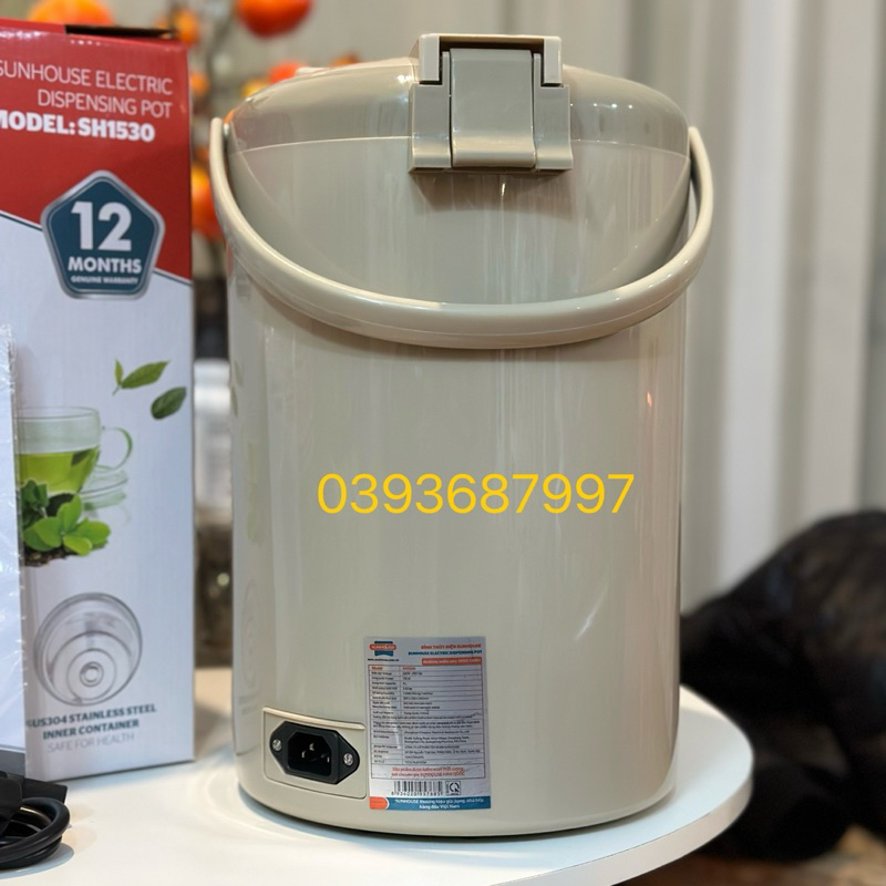 Bình Thủy Điện 3L SUNHOUSE SH1530 Thân Bình 2 Lớp Chức Năng Giữ Ấm và Đun Sôi Thông Minh Bảo Hành 12 Tháng Toàn Quốc