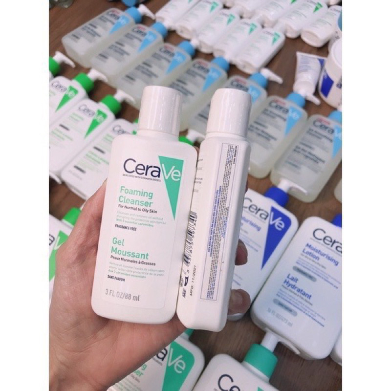 Sữa rửa mặt Cerave da dầu mụn Foaming Gel Moussant 88ml