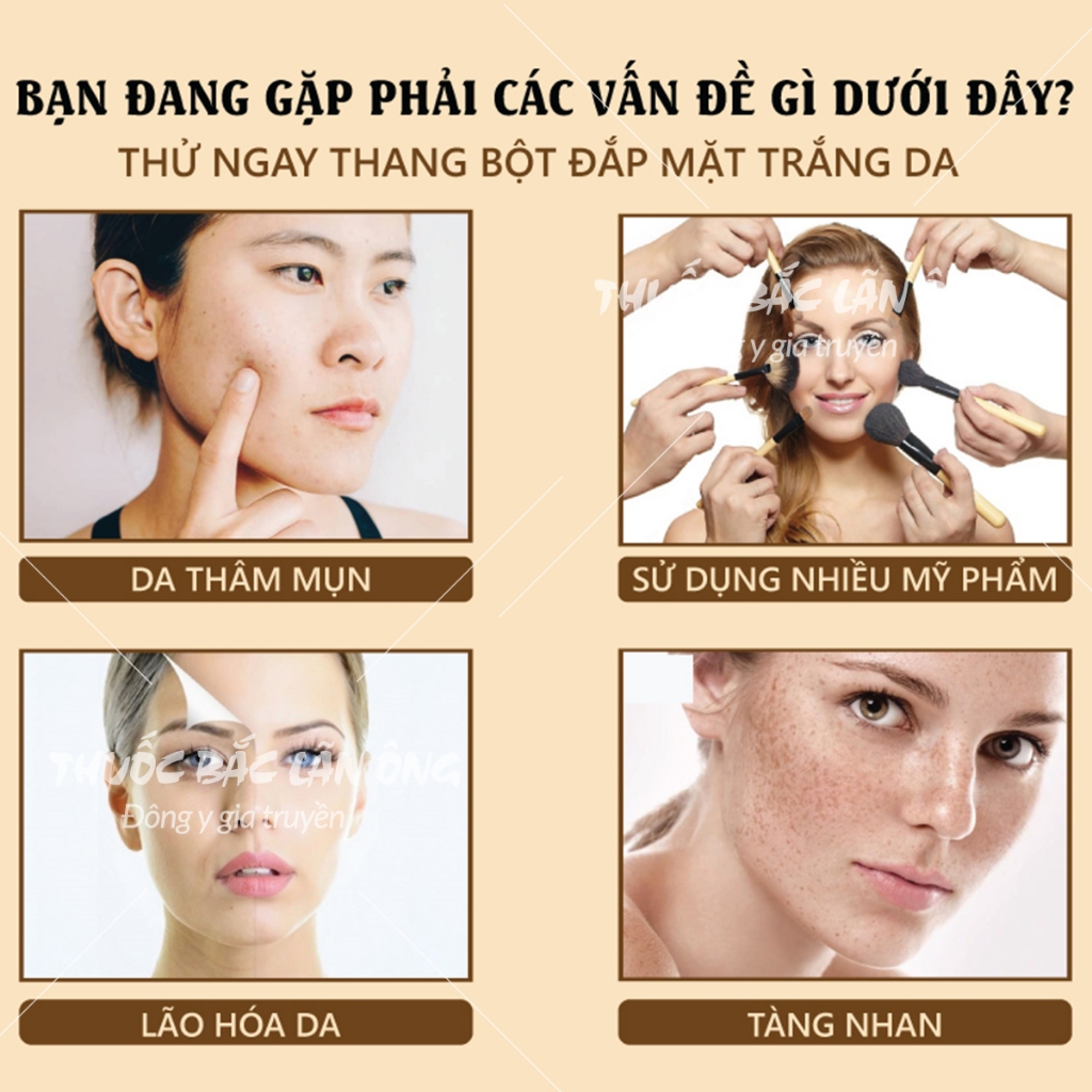 Bột rửa mặt trắng da 100g  - Lãn Ông