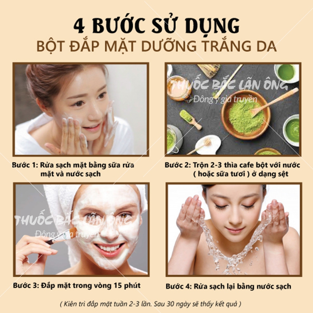 Bột rửa mặt trắng da 100g  - Lãn Ông