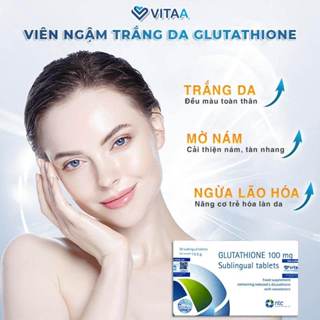 Viên Ngậm Trắng Da Dưới Lưỡi Glutathione 100mg Nhập Khẩu Italy