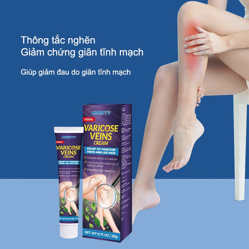 Kem Suy Giãn Tĩnh Mạch HBESTY Varicose Veins Cream - Kem Bôi Giãn Tĩnh Mạch Cải Thiện Lưu Thông Tĩnh Mạch