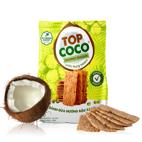 Bánh dừa nướng Top Coco Chính hãng hàng xuất khẩu Hộp 230Gam  Sài Gòn Đặc Sản
