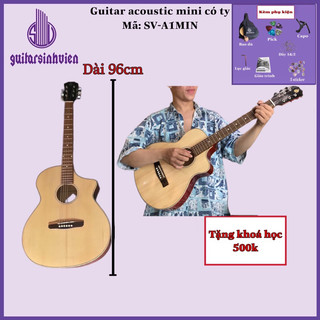 Đàn guitar mini SV1MIN dây sắt size 3/4 - Cao 96cm  - Tặng kèm 8 phụ kiện