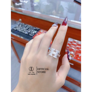 Nhẫn chữ h to bạc ta hhj