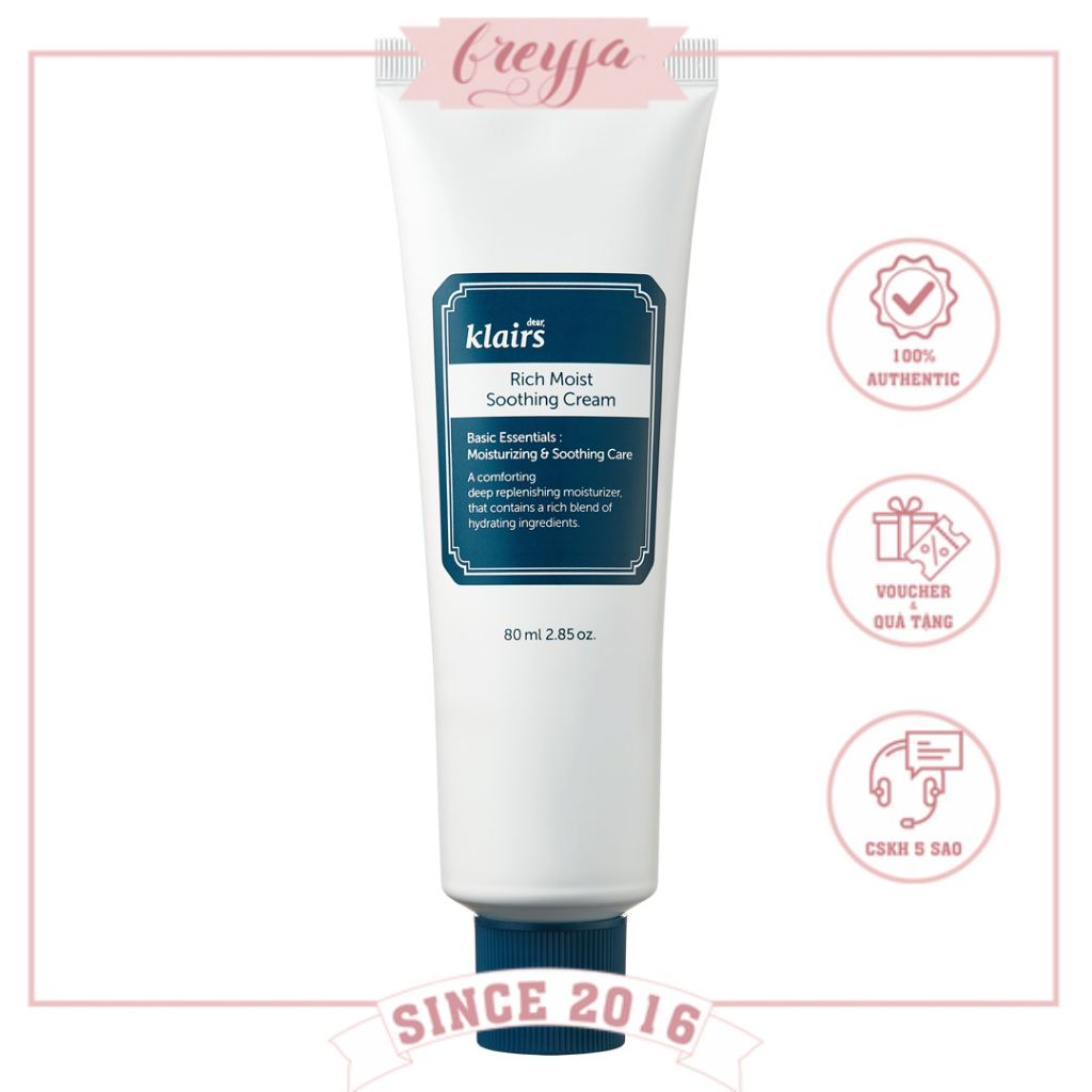 Kem dưỡng ẩm cho da khô, mất nước K.lai.rs Rich Moist Soothing Cream 80ml - Freyja.store