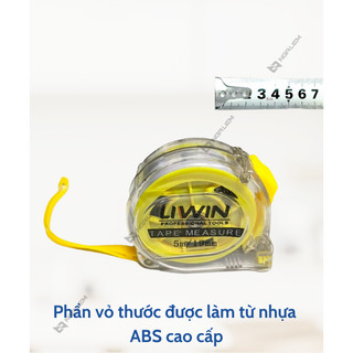 Thước Kéo Trong 1 Mặt Số Lớn (3M, 5M, 7M5, 10M) Liwin