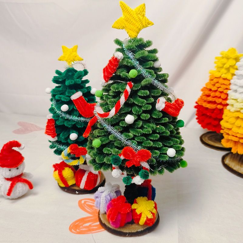 Cây thông Noel bằng kẽm nhung DIY làm quà tặng, trang trí Giáng Sinh