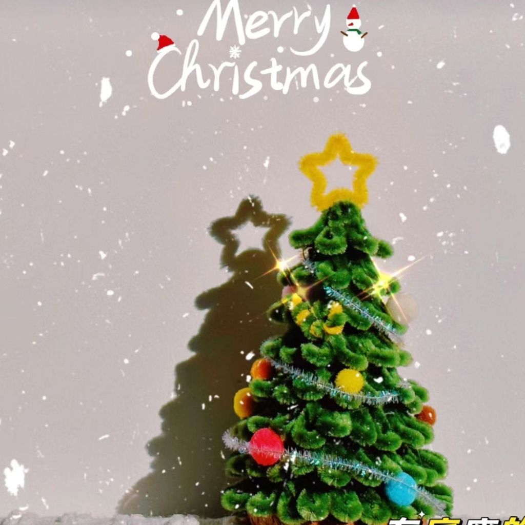 Cây thông Noel bằng kẽm nhung DIY làm quà tặng, trang trí Giáng Sinh