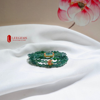 Chuỗi vòng tay Ng.ọc lam l.ép mix charm Tourmaline và charm Ng.ọc lam dành cho nữ không kén mệnh
