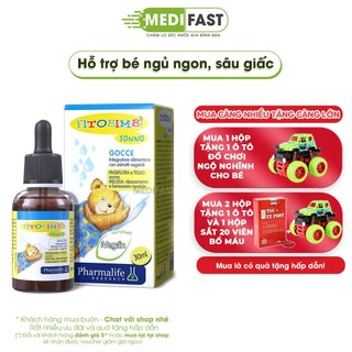 Fitobimbi Sonno.Thảo Dược Giúp Bé Ngủ Ngon Sâu Giấc.Hết Quấy Khóc Đêm - Nhập khẩu chính hãng từ Ý - Lọ 30ml