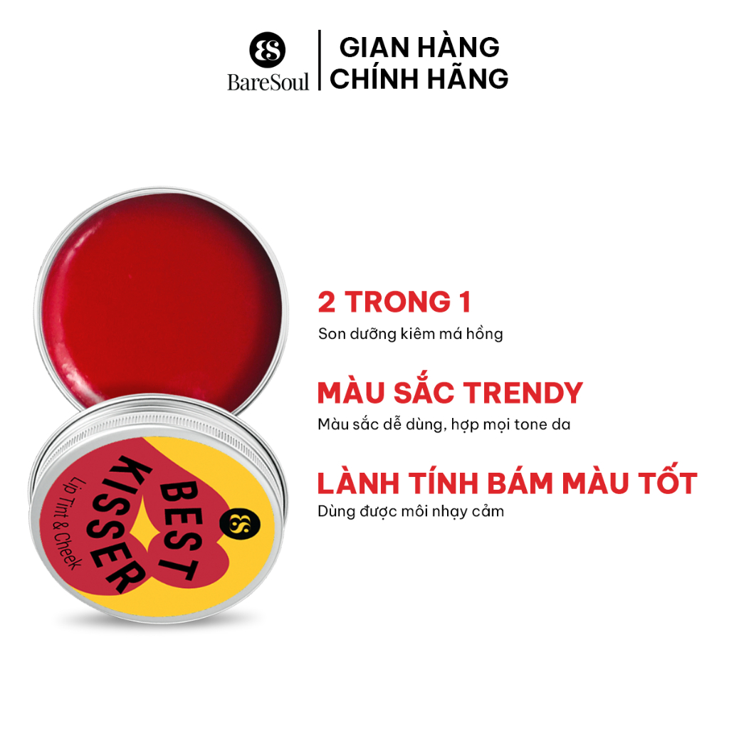 Combo 3 bước làm sạch, dưỡng ẩm sâu, căng mọng, làm hồng môi tự nhiên BareSoul Lip Set 2x10g+ Sweet Talker 20g