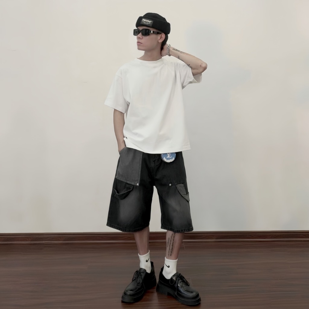 Áo Thun Trơn BOXY Premium 250GSM đã xử lý co rút unisex nam nữ Chính Hãng Tiệm Nhà SƠN