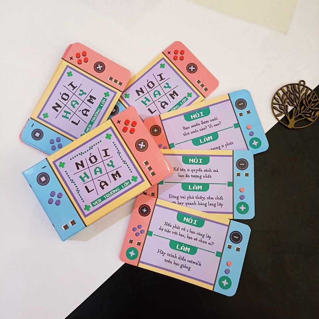 Bộ bài Nói Hay Làm Ver Trường Lớp gồm 50 lá, Trò chơi Truth Or Dare Lói Hay Lèm dành cho học sinh, ver trong sáng