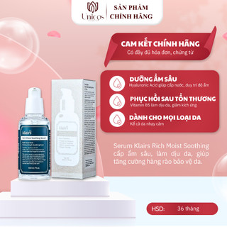 Serum Dưỡng Ẩm Klairs Rich Moist Soothing Cấp Ẩm -Tinh Chất Giúp Da Khô Mềm Mại - Serum Balance Klairs Chính Hãng 80ml