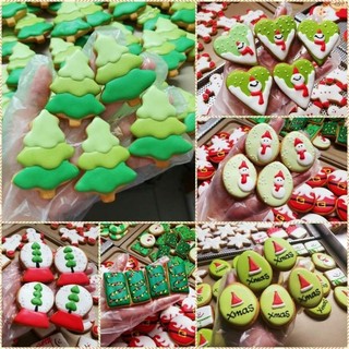 BÁNH QUY VẼ TRANG TRÍ COOKIE ICING - GIÁNG SINH