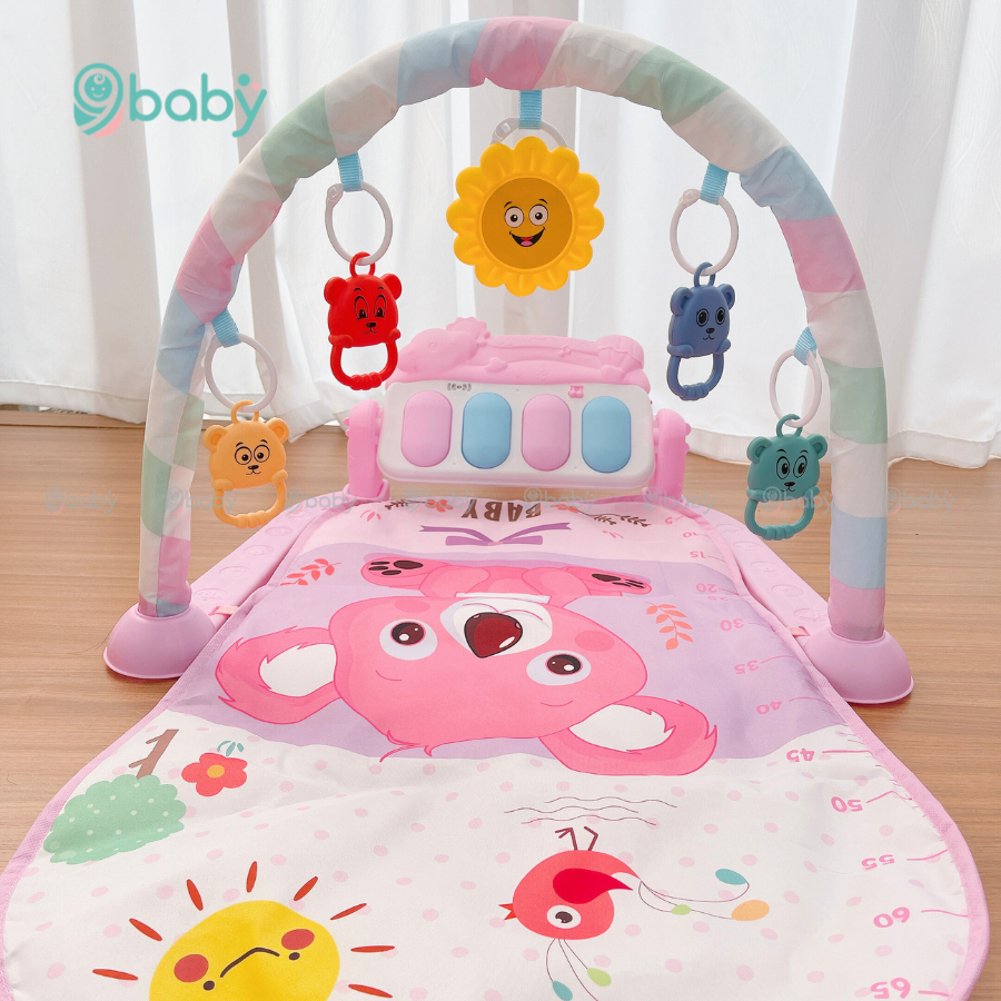 Thảm nhạc cho bé mẫu gấu Kaola hồng 9BABY