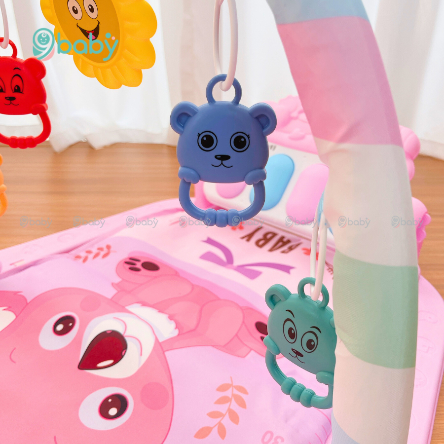 Thảm nhạc cho bé mẫu gấu Kaola hồng 9BABY