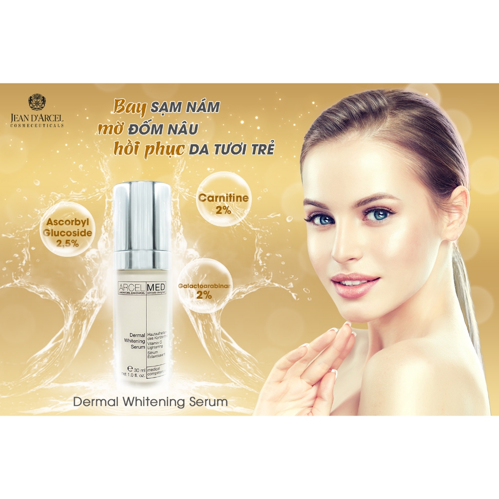 Jean D'Arcel Dermal Whitening Serum - Tinh Chất Làm Mờ Vết Nám, Hỗ Trợ Làm Trắng Da - 30ml