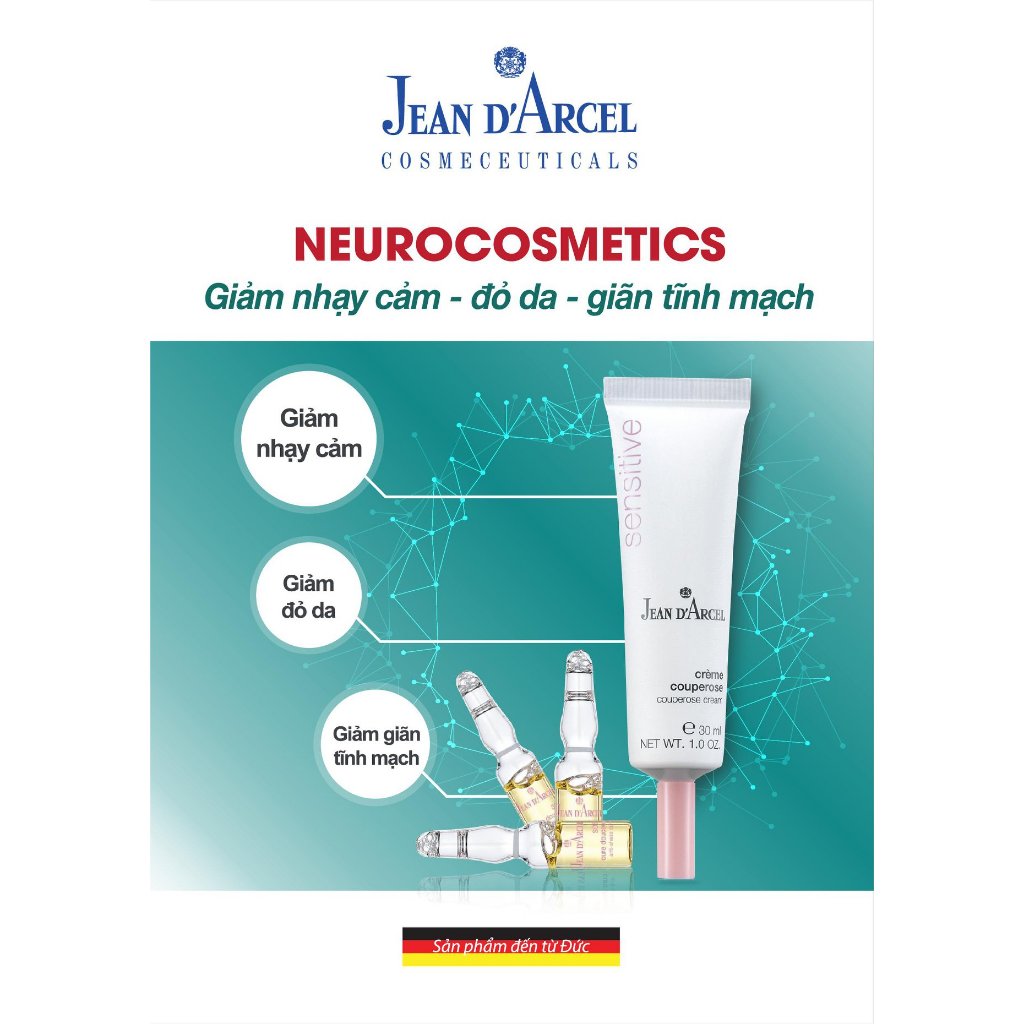 Jean D'Arcel Couperose Cream - Kem Dưỡng Cho Da Nhạy Cảm, Giảm Đỏ Da Và Giảm Giãn Tĩnh Mạch