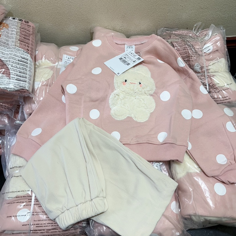 ✨MALINHKID✨BN084- Bộ nỉ hồng TIM BÔNG trẻ em VNXK