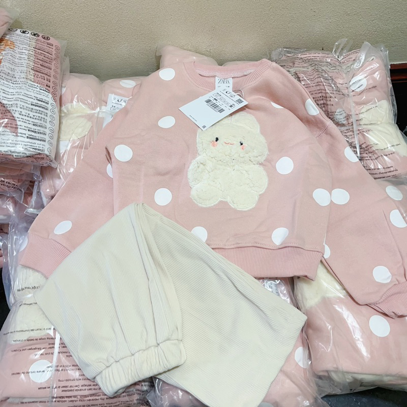✨MALINHKID✨BN084- Bộ nỉ hồng TIM BÔNG trẻ em VNXK