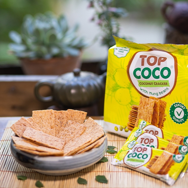 Bánh dừa nướng Top Coco Chính hãng hàng xuất khẩu Gói 150Gam Sài Gòn Đặc Sản