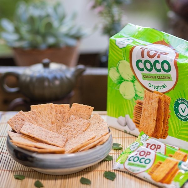 Bánh dừa nướng Top Coco Chính hãng hàng xuất khẩu Gói 150Gam Sài Gòn Đặc Sản