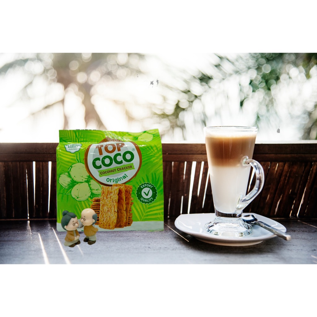 Bánh dừa nướng Top Coco Chính hãng hàng xuất khẩu Gói 150Gam Sài Gòn Đặc Sản