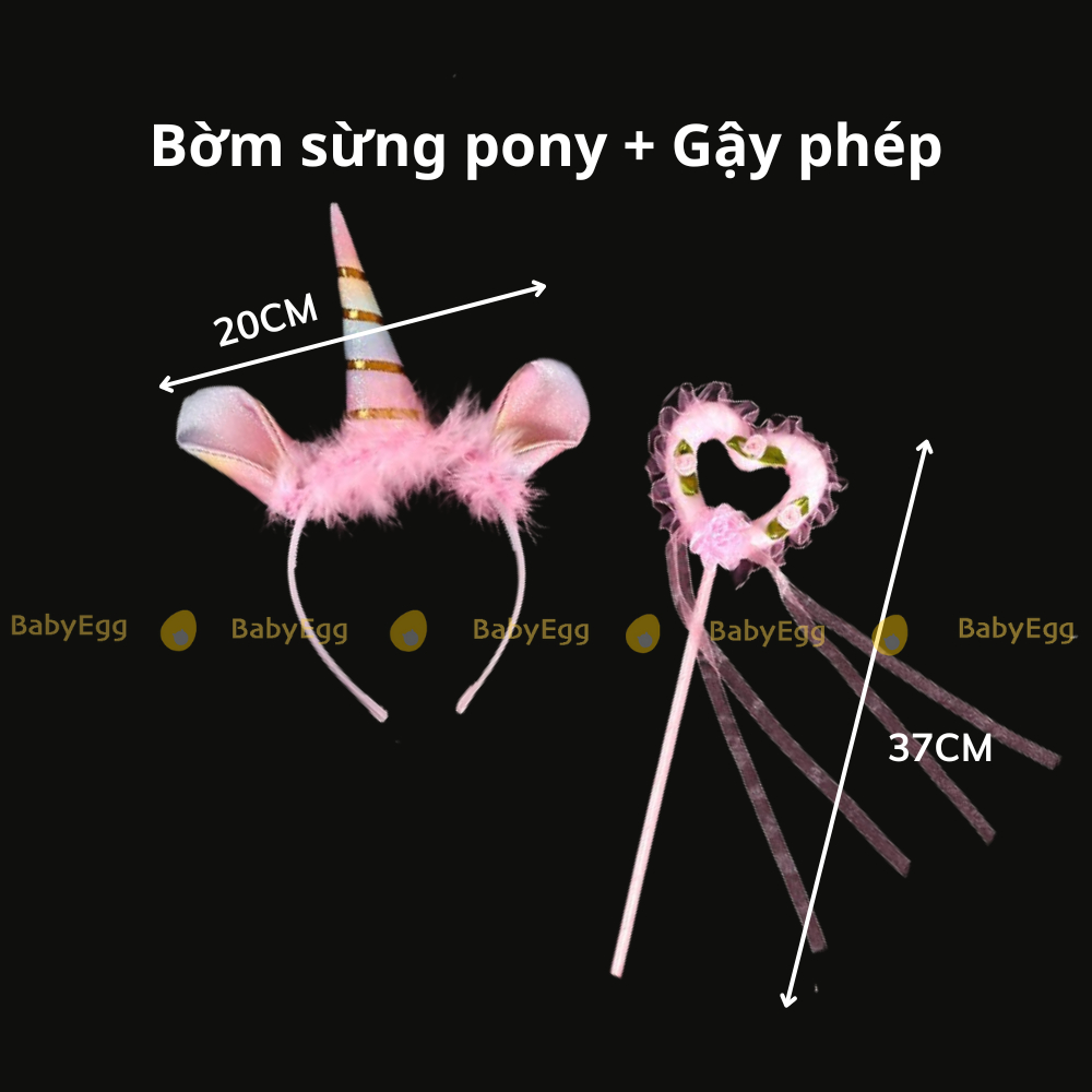 Bộ Cánh Thiên thần Hóa trang nàng tiên kèm Gậy Bờm cho trẻ em, người lớn Cánh lông vũ hóa trang Halloween dịp lễ BabyEgg