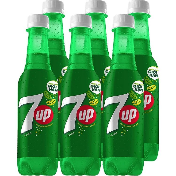 Lốc 6 Chai Nước Ngọt Có Gas 7Up (330ml/ Chai)