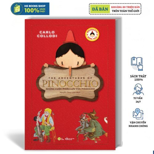 Sách : Những cuộc phiêu lưu của PINOCCHINO_The adventures of PINOCCHINO song ngữ Việt - Anh