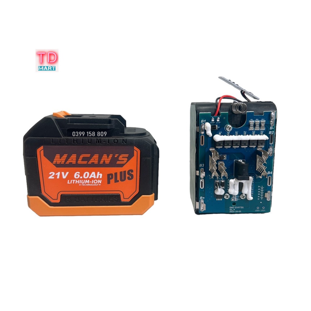 Pin MACAN 15 Cell 21V dung lượng cao chân pin phổ thông