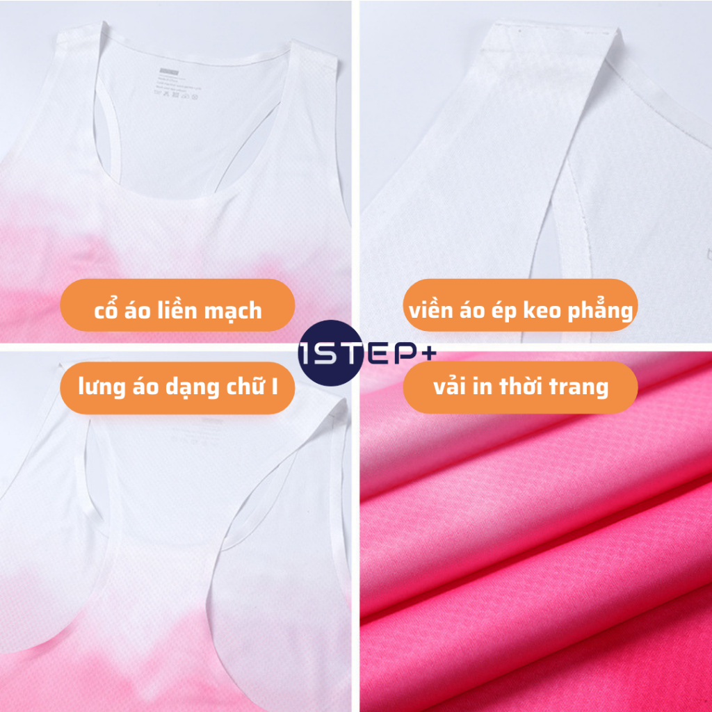 Áo Singlet chạy bộ OnStep Running Gadient thoáng khí nhanh khô dành cho Nam