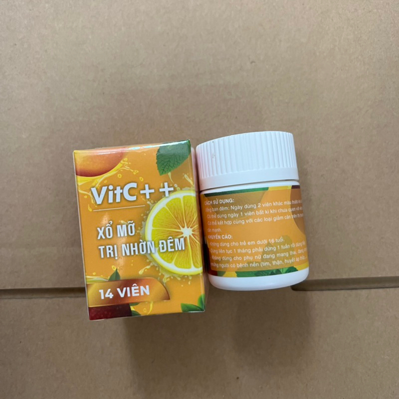 Viên xổ mỡ xiết eo ban đêm vitc++ chính hãng hộp 14 viên