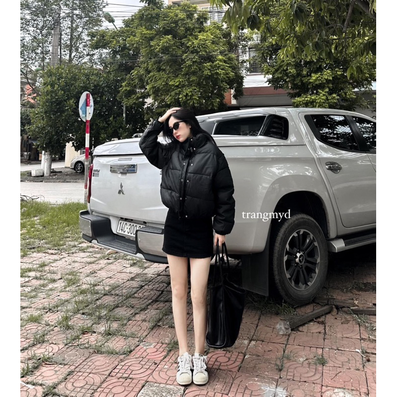 Áo phao da siêu đẹp qc