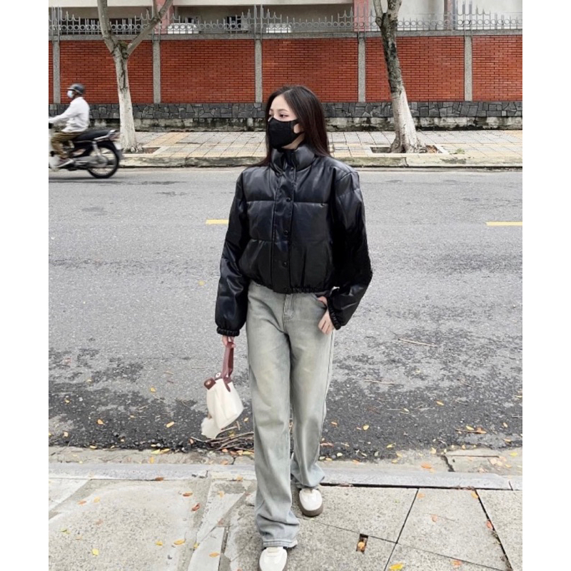 Áo phao da siêu đẹp qc