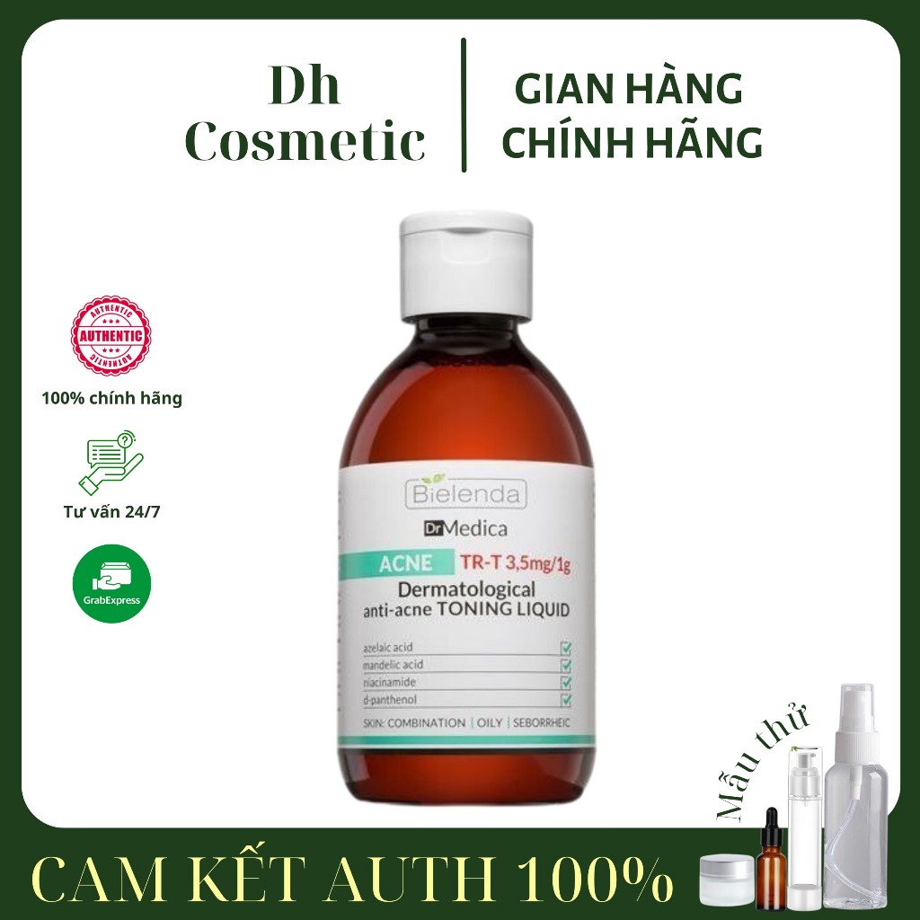 Toner da dầu mụn cho mặt Bielenda Dr Medica Anti-acne Dermatological Toning Liquid 250ml