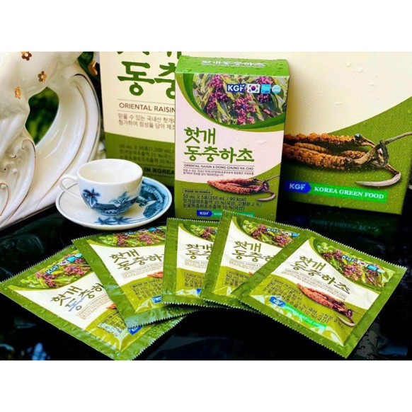 Nước Hồng Sâm Mát Gan Đông Trùng Hạ Thảo KGF Hàn Quốc, Hộp 30 Gói x 50ml