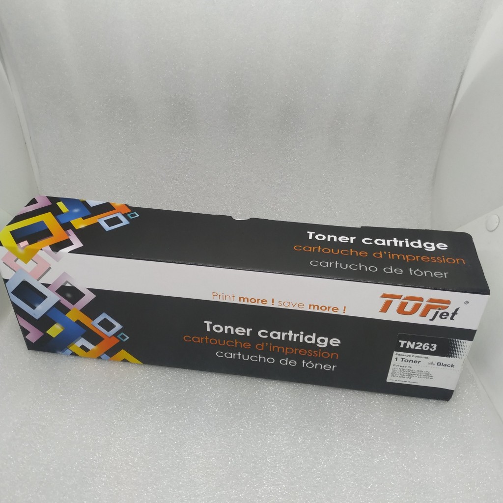 Hộp mực TN263 BK/C/Y/M TOPJET dùng cho máy in Brother HL 3230CDN, DCP 3551CDW, MFC 3750CDW giá rẻ