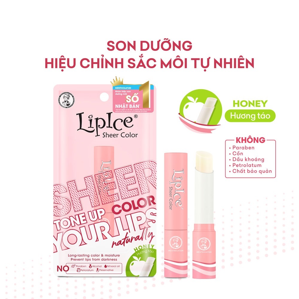 Son Dưỡng Hiệu Chỉnh Sắc Môi Hồng Tự Nhiên Lipice Sheer Color 2.4g