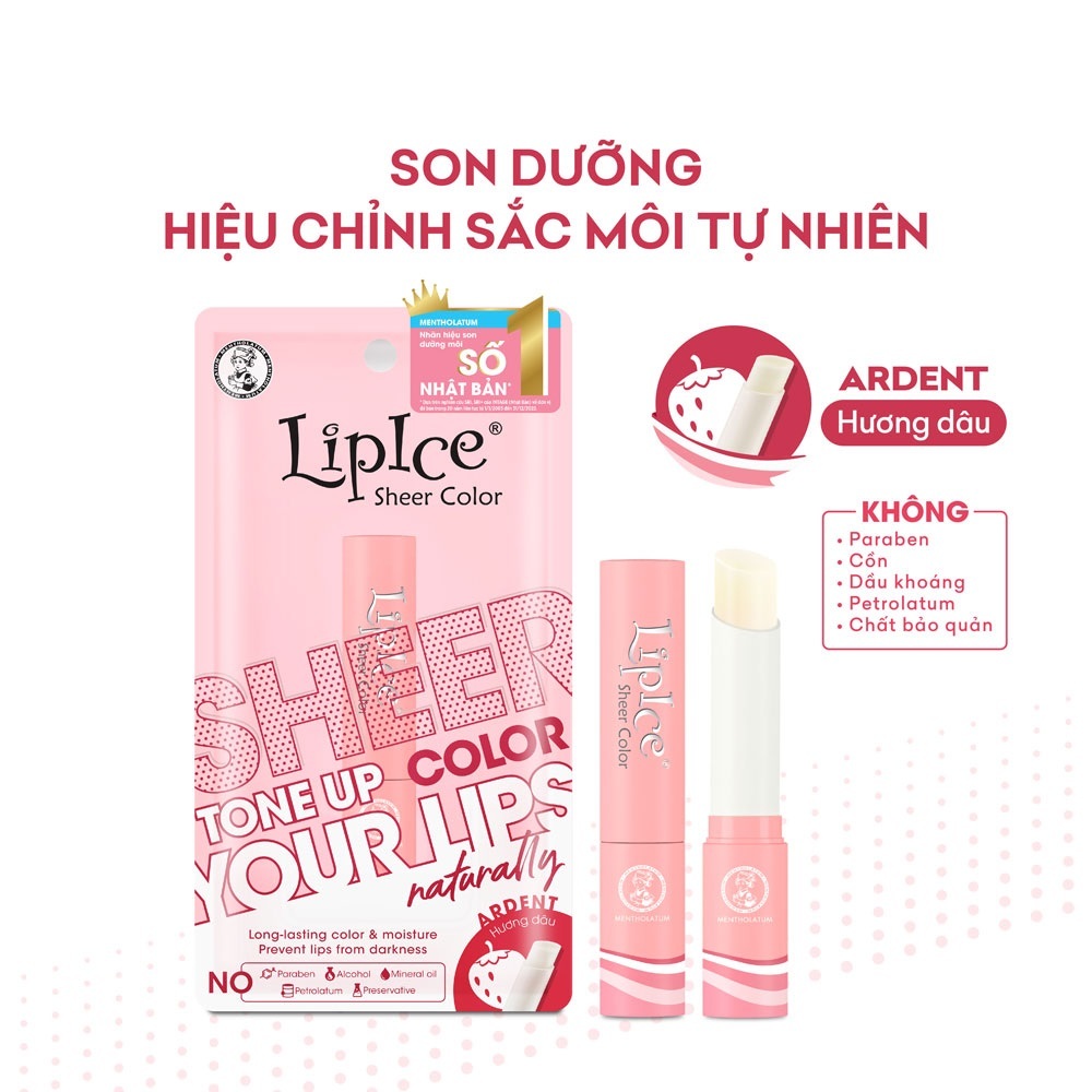 Son Dưỡng Hiệu Chỉnh Sắc Môi Hồng Tự Nhiên Lipice Sheer Color 2.4g