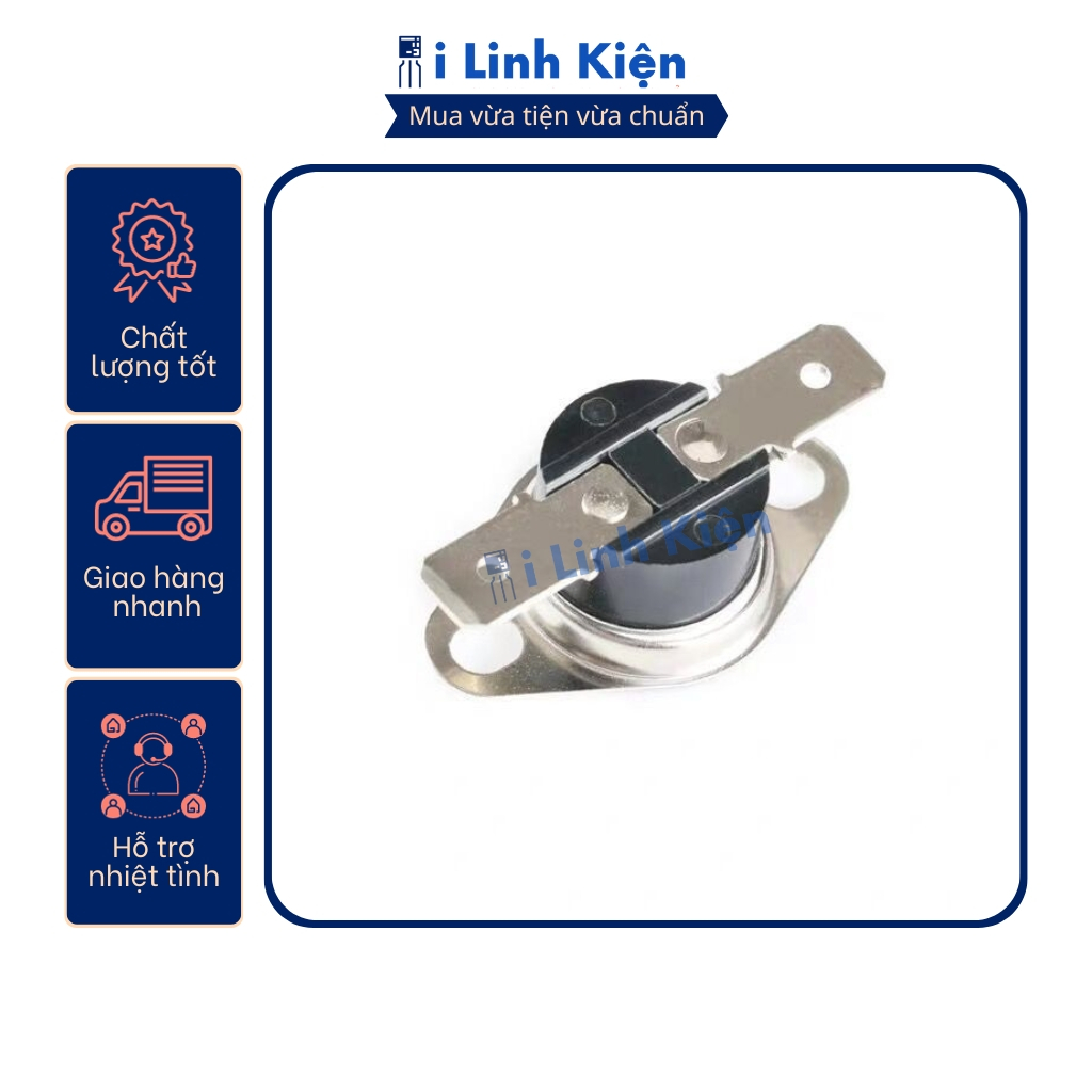 Relay nhiệt , rơ le KSD301 10A 250V thường đóng từ 115-180 độ.