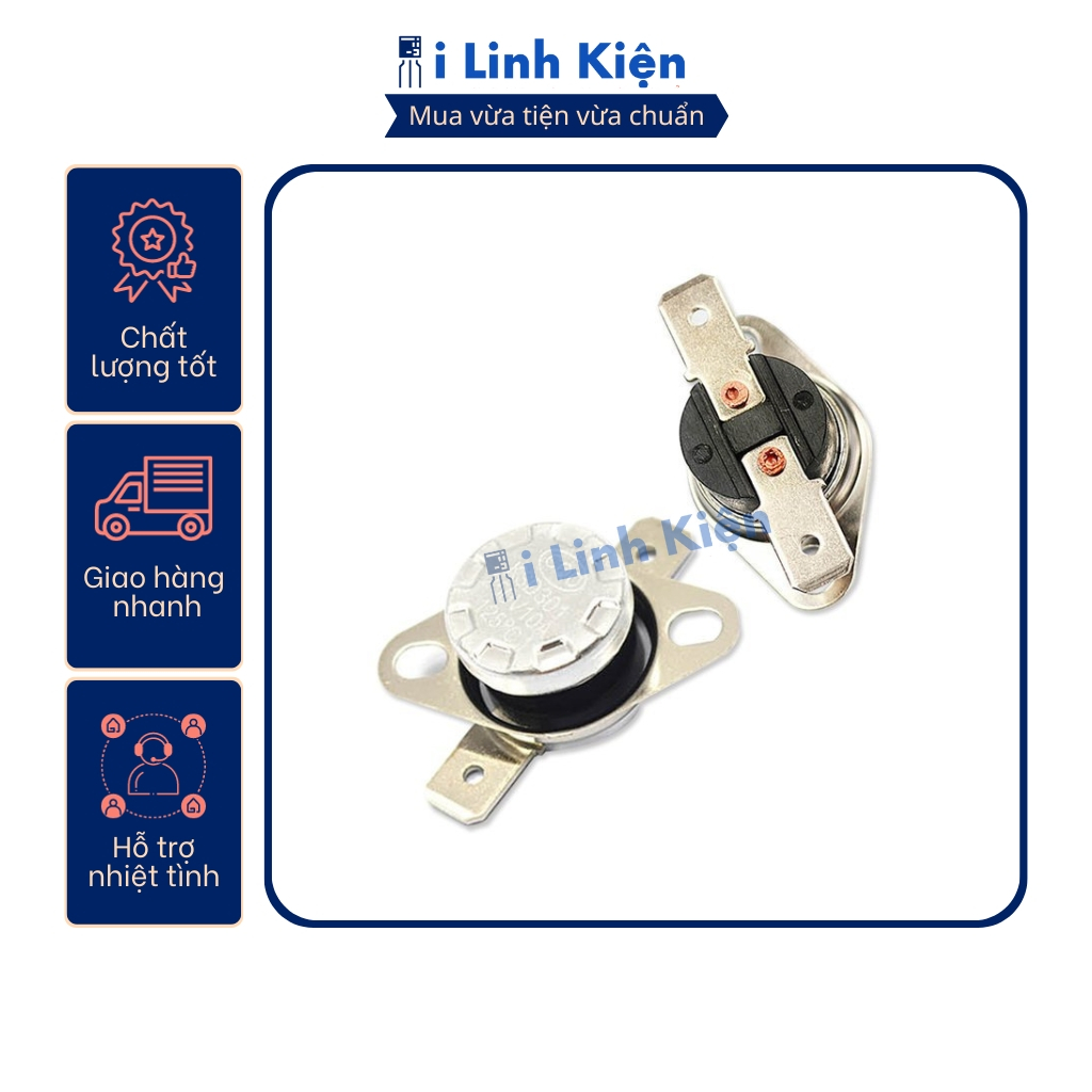 Relay nhiệt , rơ le KSD301 10A 250V thường đóng từ 115-180 độ.