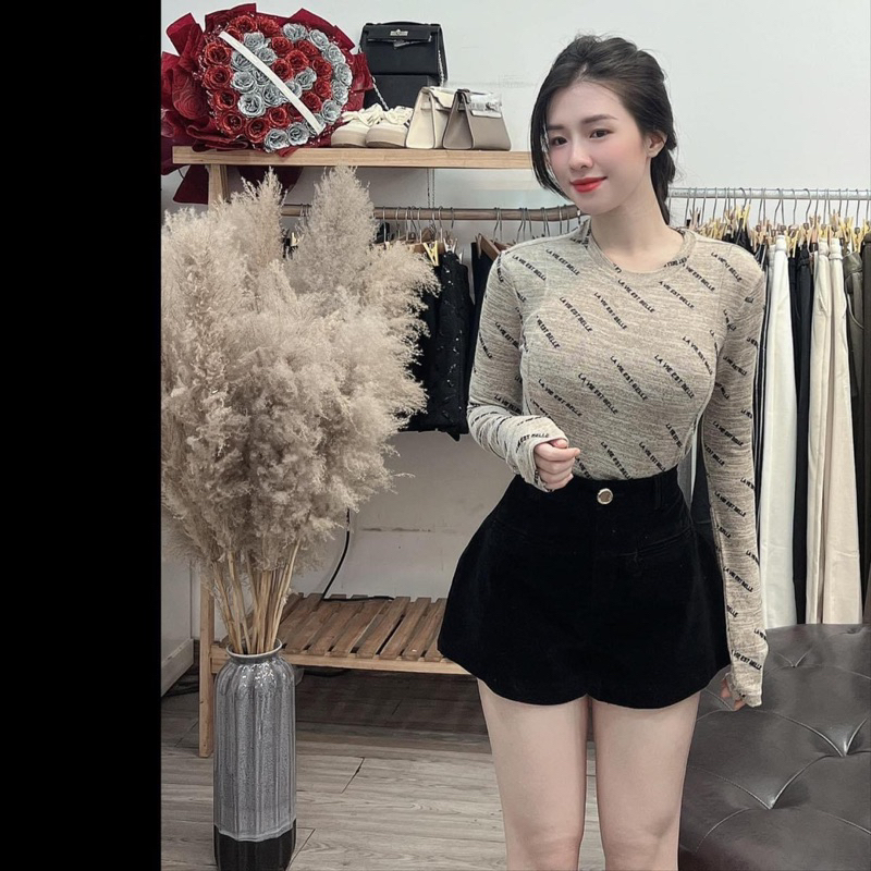 QUẦN SOOC NHUNG 1 KHUY CHUN SAU CẠP CAO HÀNG QCL1 MS22566