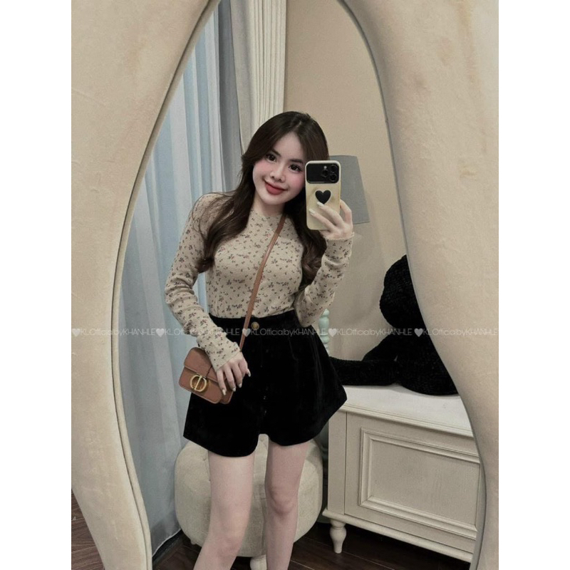 QUẦN SOOC NHUNG 1 KHUY CHUN SAU CẠP CAO HÀNG QCL1 MS22566