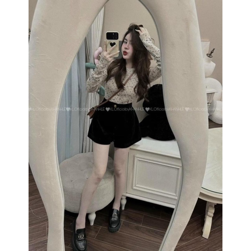 QUẦN SOOC NHUNG 1 KHUY CHUN SAU CẠP CAO HÀNG QCL1 MS22566