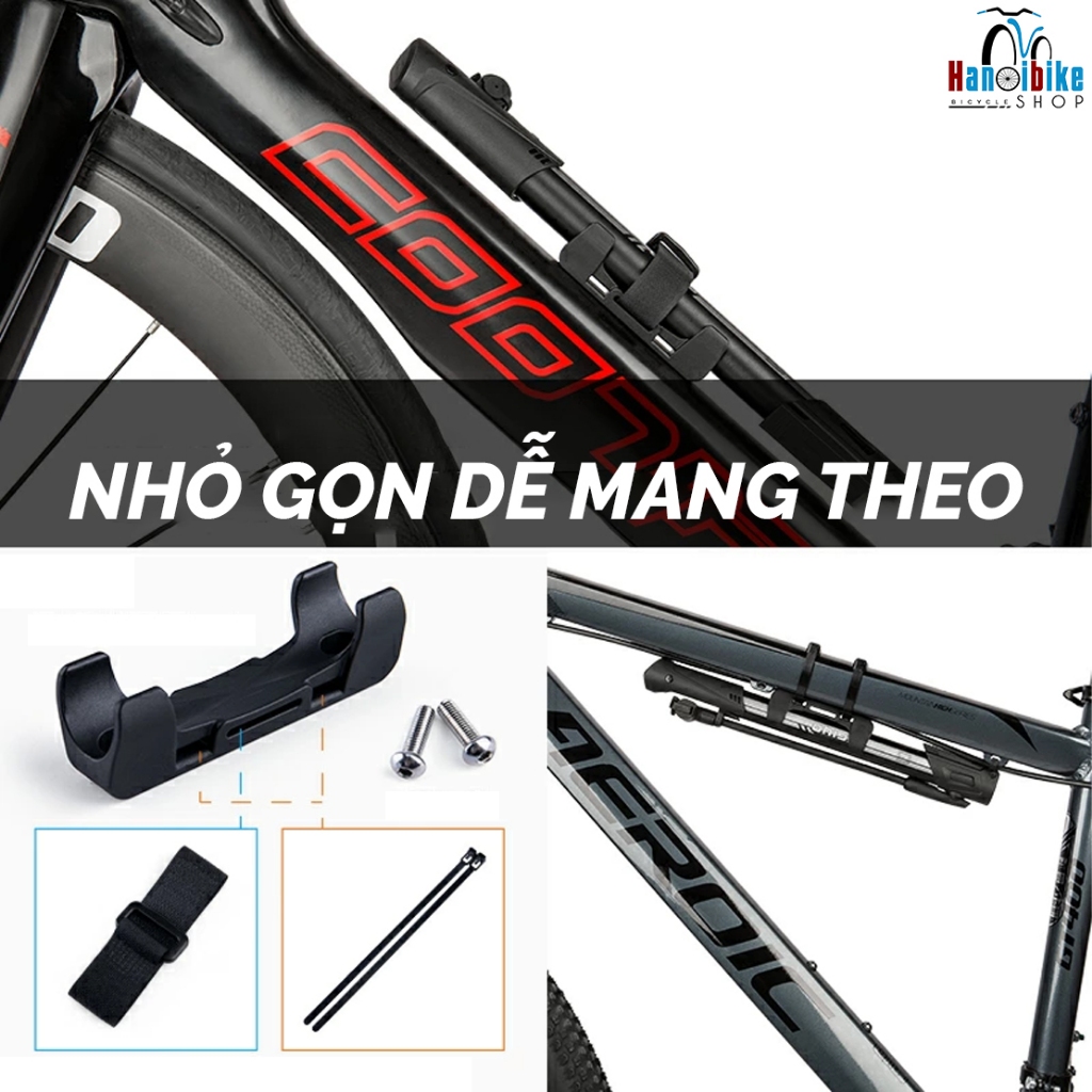Bơm gắn xe đạp thể thao Giyo GM-64
